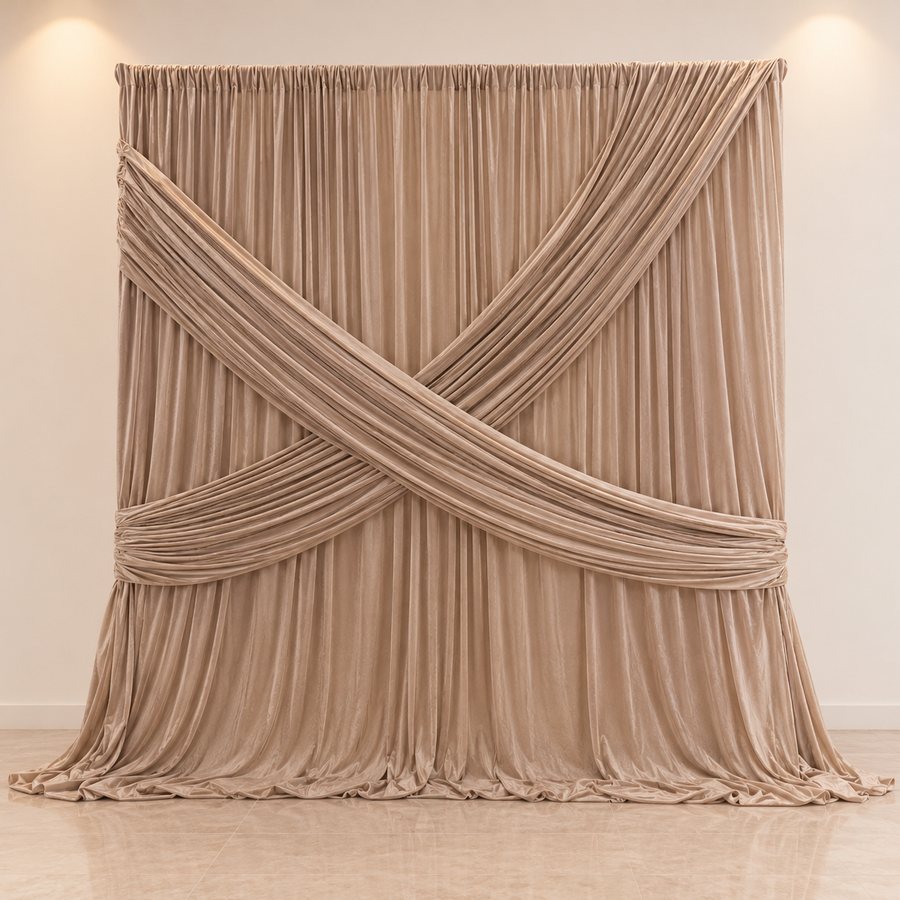 Hintergrundsystem in Beige